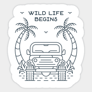 Wild Life Begins 3 Sticker